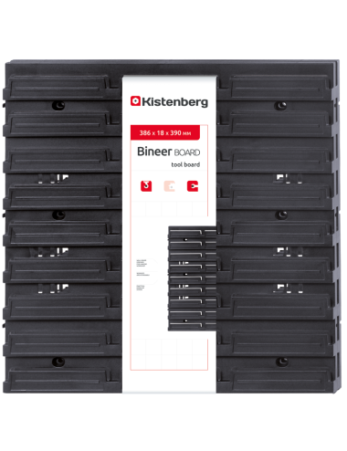 KISTENBERG TABLICA NARZĘDZ. BINEER BOARD CZARNA 386x18x390mm