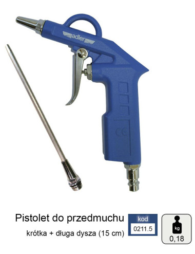 ADLER PISTOLET DO PRZEDMUCHIWANIA 2cm+ 15cm