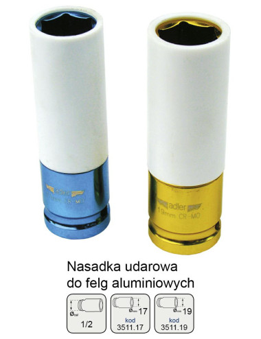 ADLER NASADKA DO FELG ALU. 1/2" 19mm DŁ.