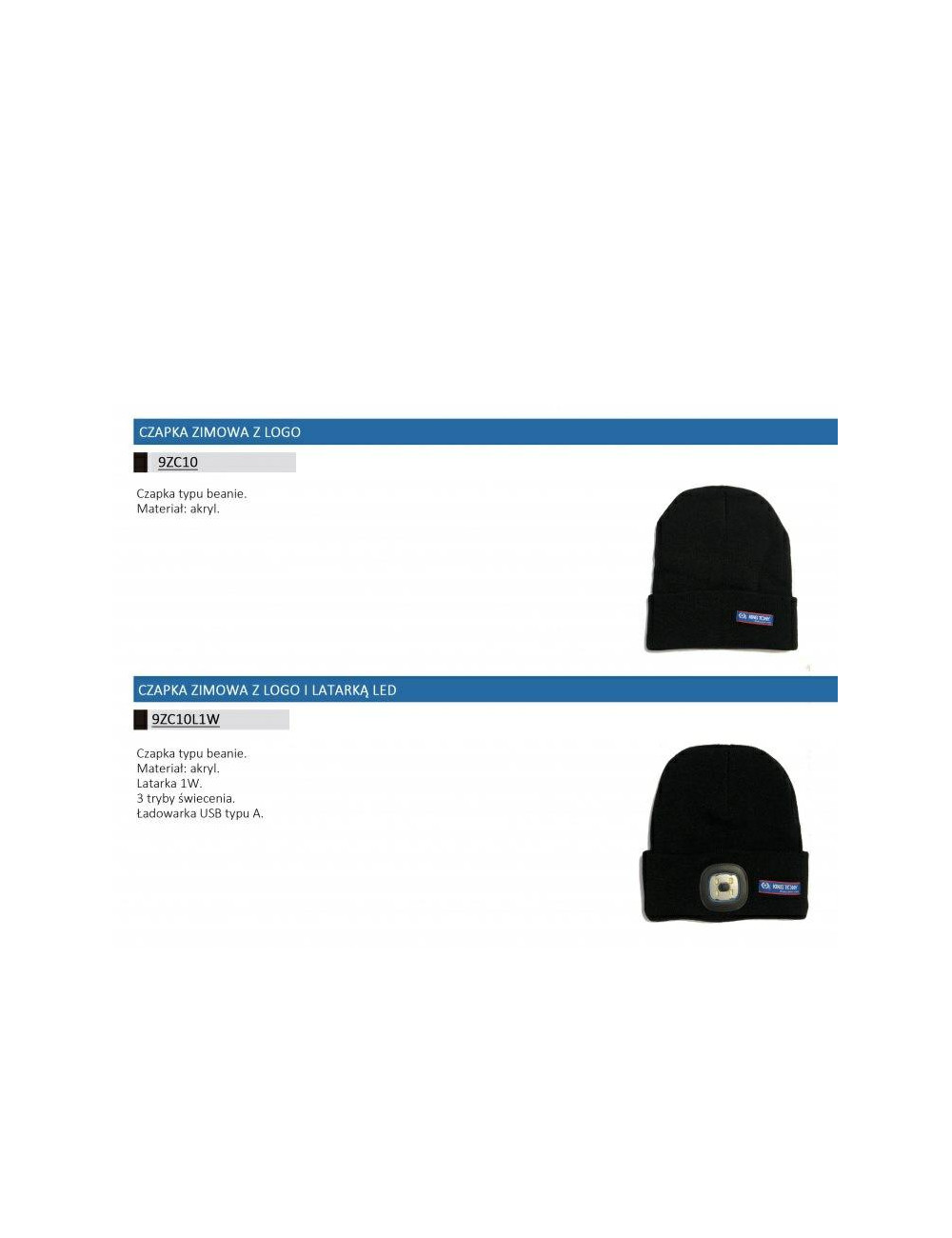 KING TONY CZAPKA ZIMOWA Z LOGO