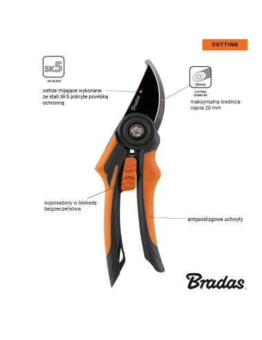 SEKATOR OGRODOWY V-SERIES OSTRZE MIJAJĄCE SK5