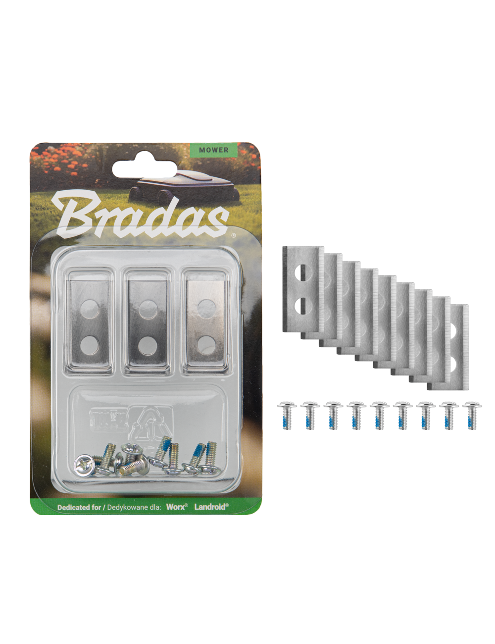 NOŻE DO ROBOTÓW KOSZĄCYCH WORX LANDROID 9szt. NEUTRAL