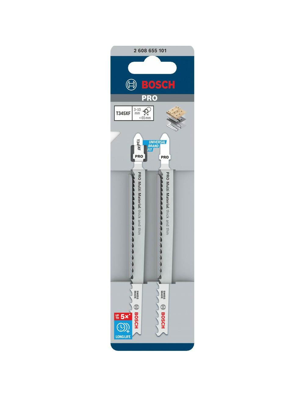BOSCH BRZESZCZOT T PRO MULTI MATERIAL THICK AND THIN T345XF 132 mm 2szt.