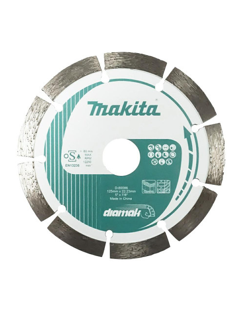 MAKITA TARCZA DIAMENTOWA 125x22,23mm SEGMENT (NA SUCHO) BETON, CEGŁA, MARMUR