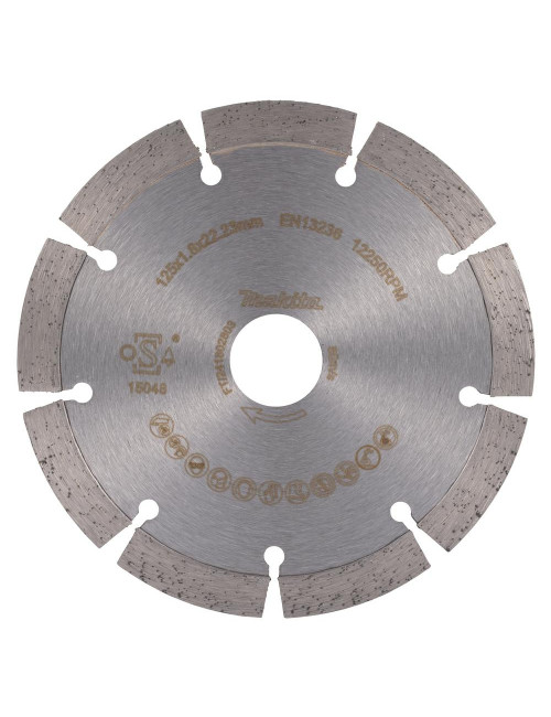 MAKITA TARCZA DIAMENTOWA 125x22,23mm SEGMENT (NA SUCHO) BETON, CEGŁA, MARMUR
