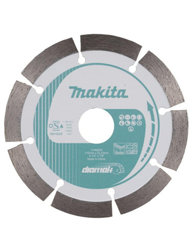 MAKITA TARCZA DIAMENTOWA 115x22,23mm SEGMENT (NA SUCHO) BETON, CEGŁA, MARMUR