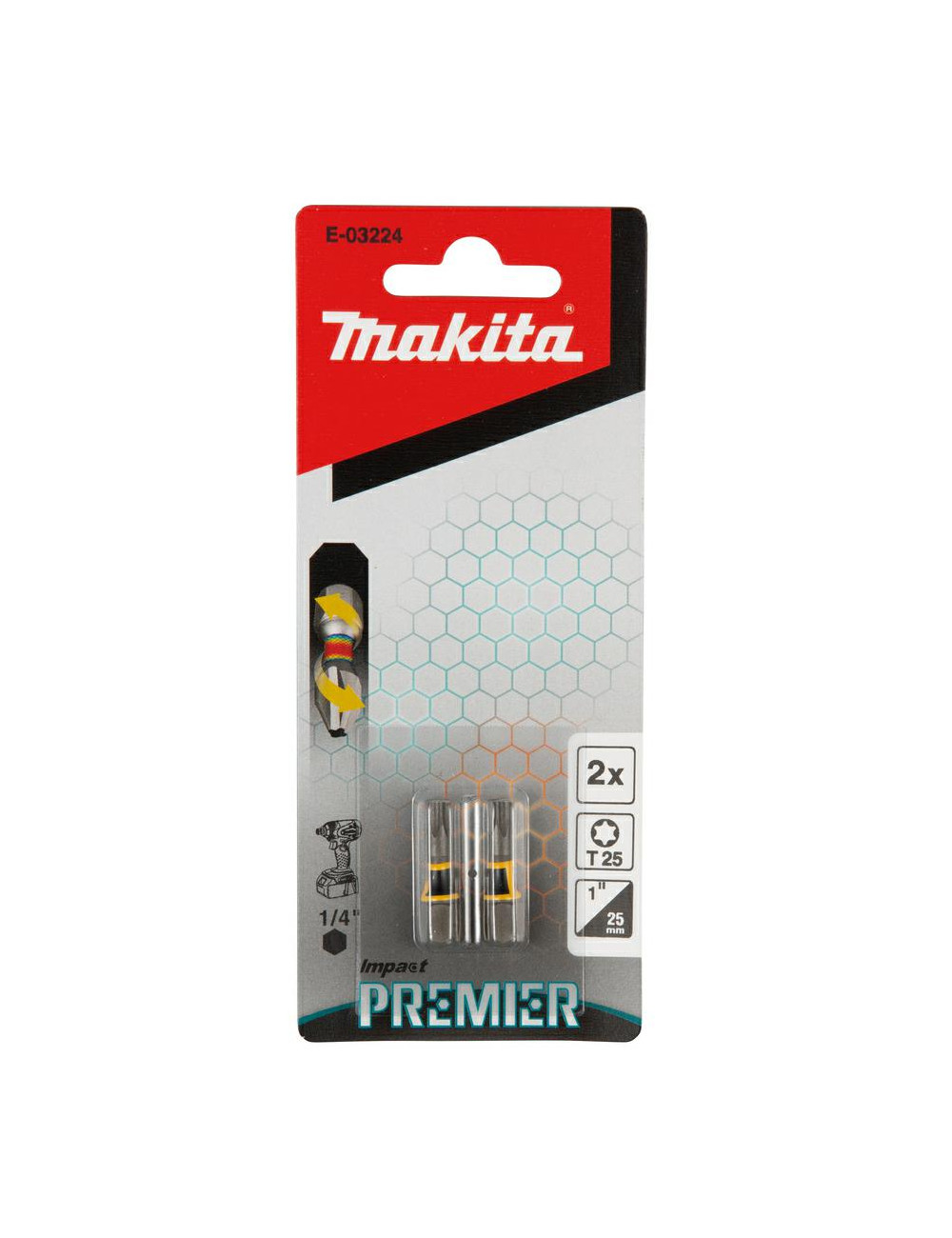 MAKITA KOŃCÓWKA WKRĘTAKOWA T25-25mm 2szt. IMPACT PREMIER