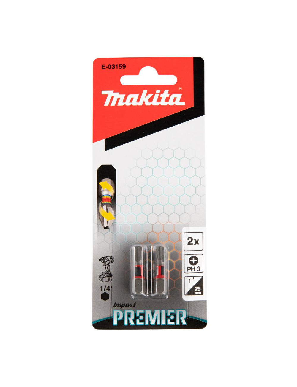 MAKITA KOŃCÓWKA WKRĘTAKOWA PH3-25mm 2szt. IMPACT PREMIER
