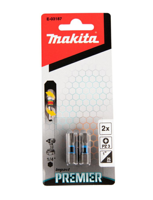 MAKITA KOŃCÓWKA WKRĘTAKOWA PZ3-25mm 2szt. IMPACT PREMIER
