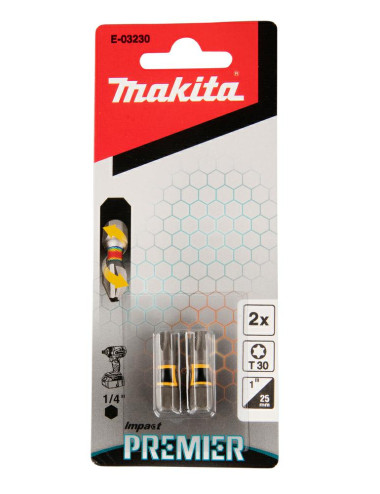 MAKITA KOŃCÓWKA WKRĘTAKOWA T30-25mm 2szt. IMPACT PREMIER