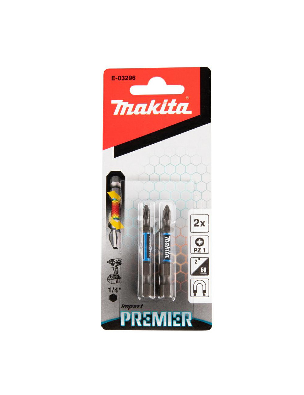 MAKITA KOŃCÓWKA WKRĘTAKOWA PZ1-50mm 2szt. IMPACT PREMIER