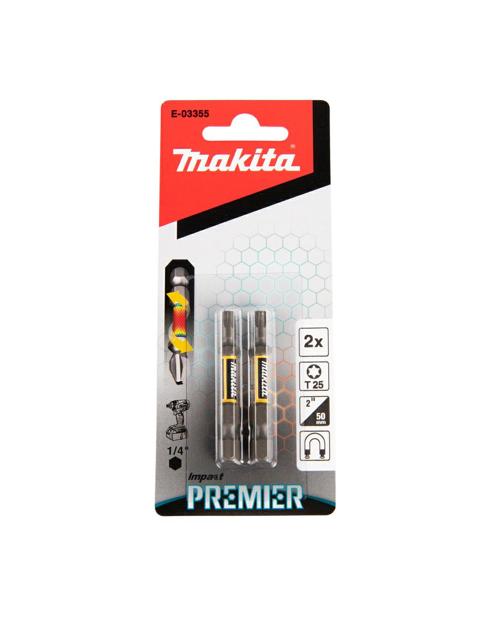 MAKITA KOŃCÓWKA WKRĘTAKOWA T25-50mm 2szt. IMPACT PREMIER