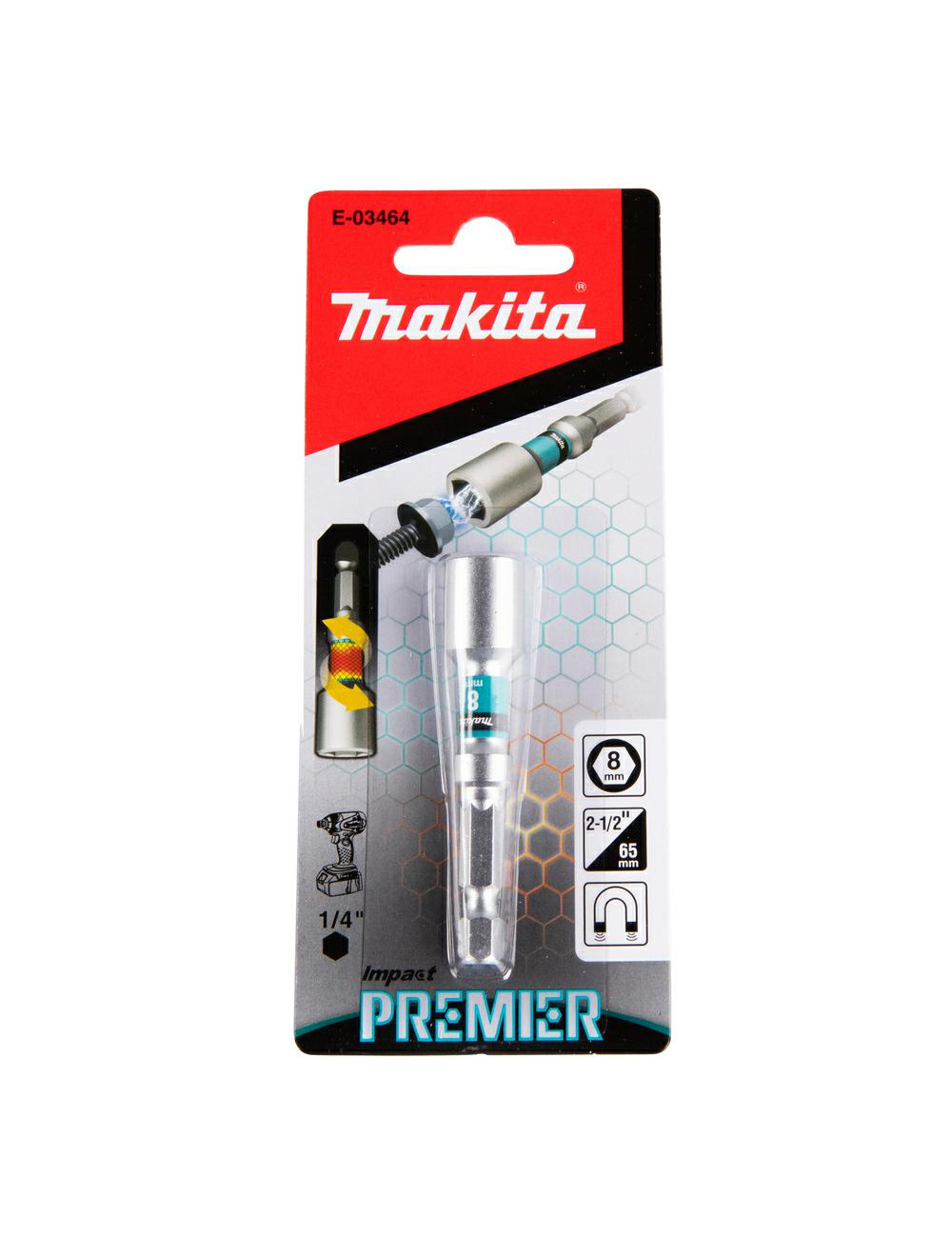 MAKITA UDAROWA NASADKA MAGNETYCZNA 1/4" HEX 8x65mm IP