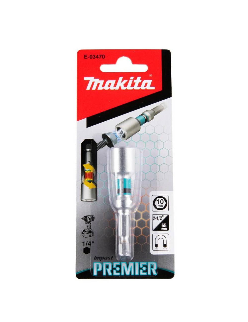 MAKITA UDAROWA NASADKA MAGNETYCZNA 1/4" HEX 10x65mm IP