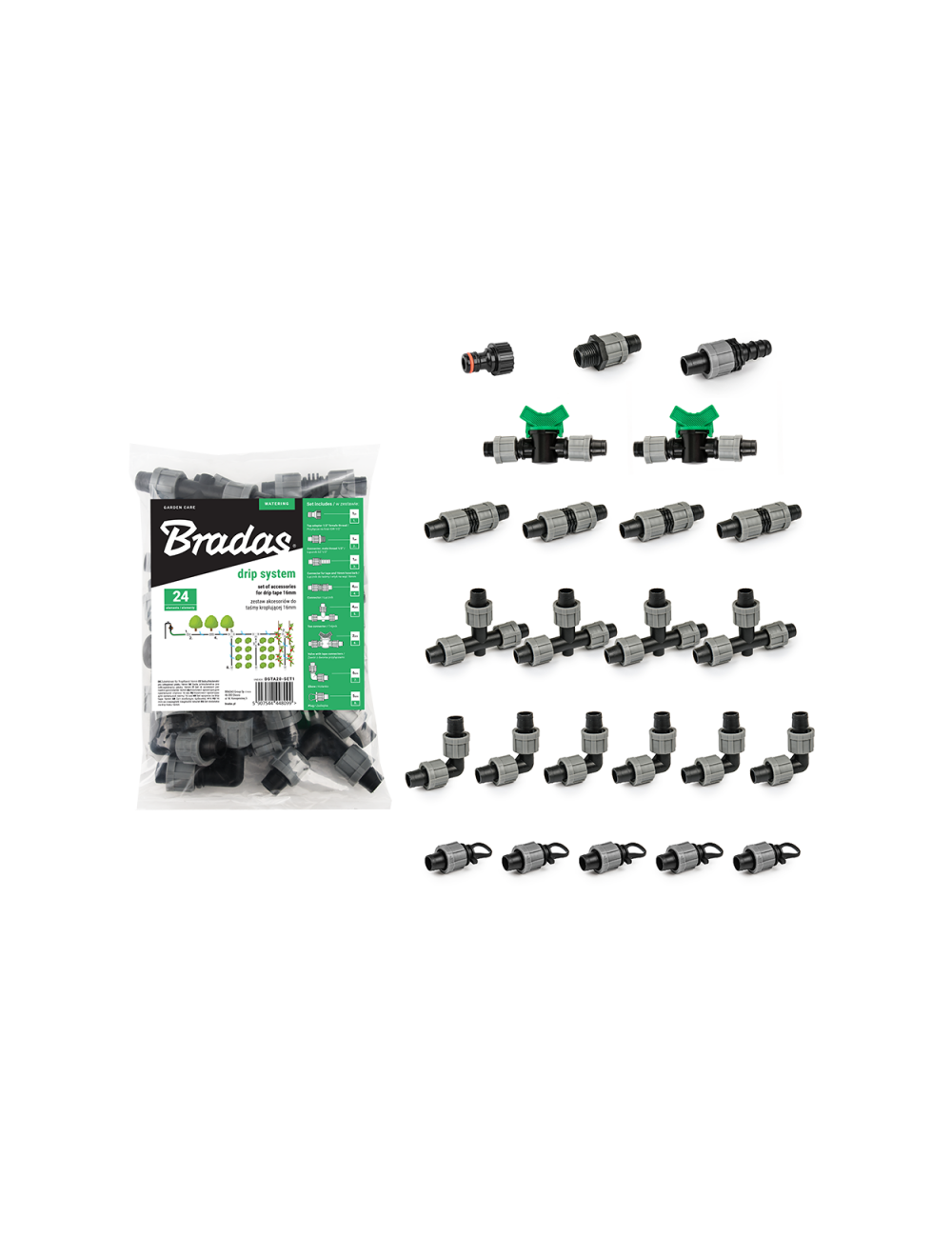 ZESTAW AKCESORIÓW DO TAŚMY KROPLUJĄCEJ 16mm 24szt.