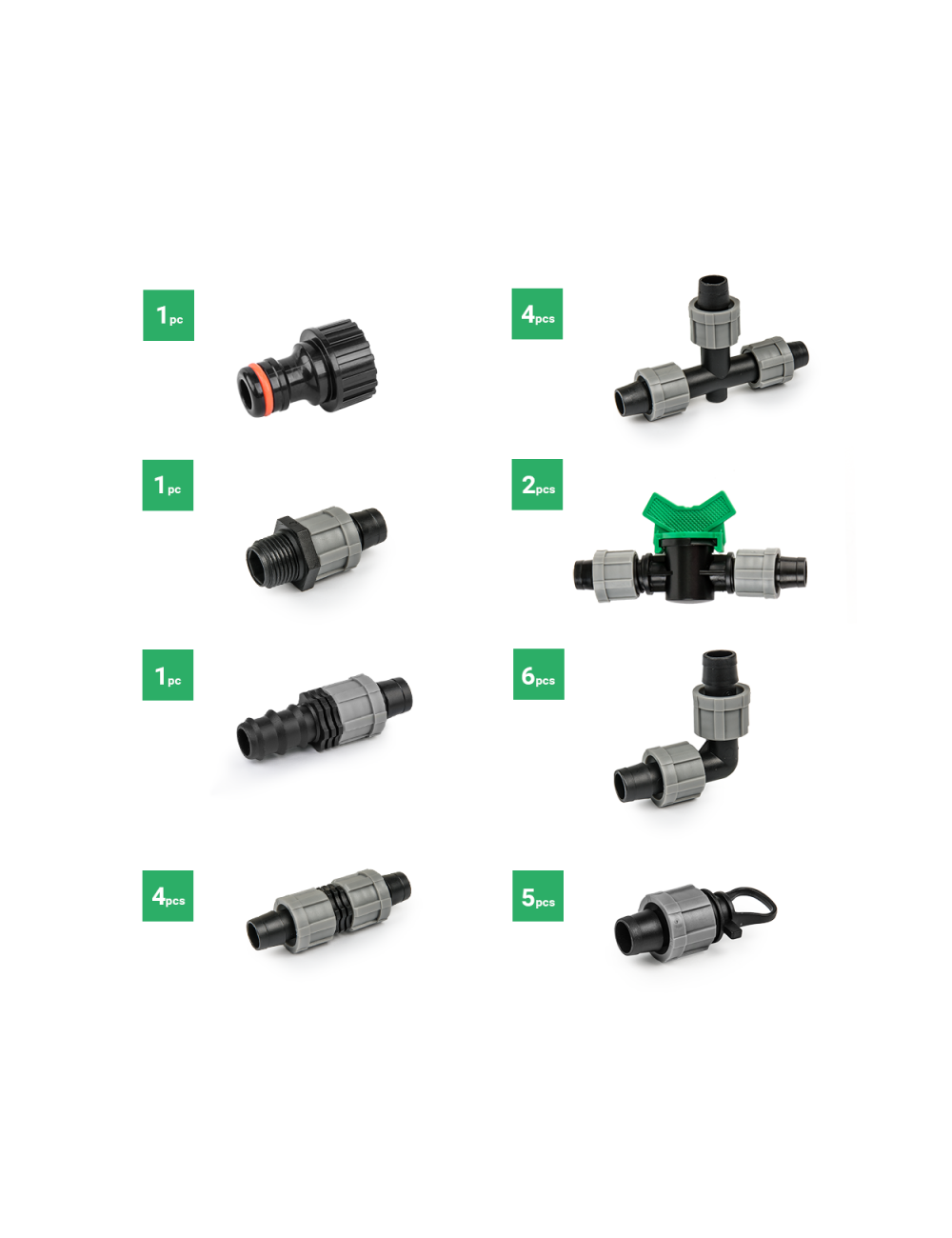 ZESTAW AKCESORIÓW DO TAŚMY KROPLUJĄCEJ 16mm 24szt.