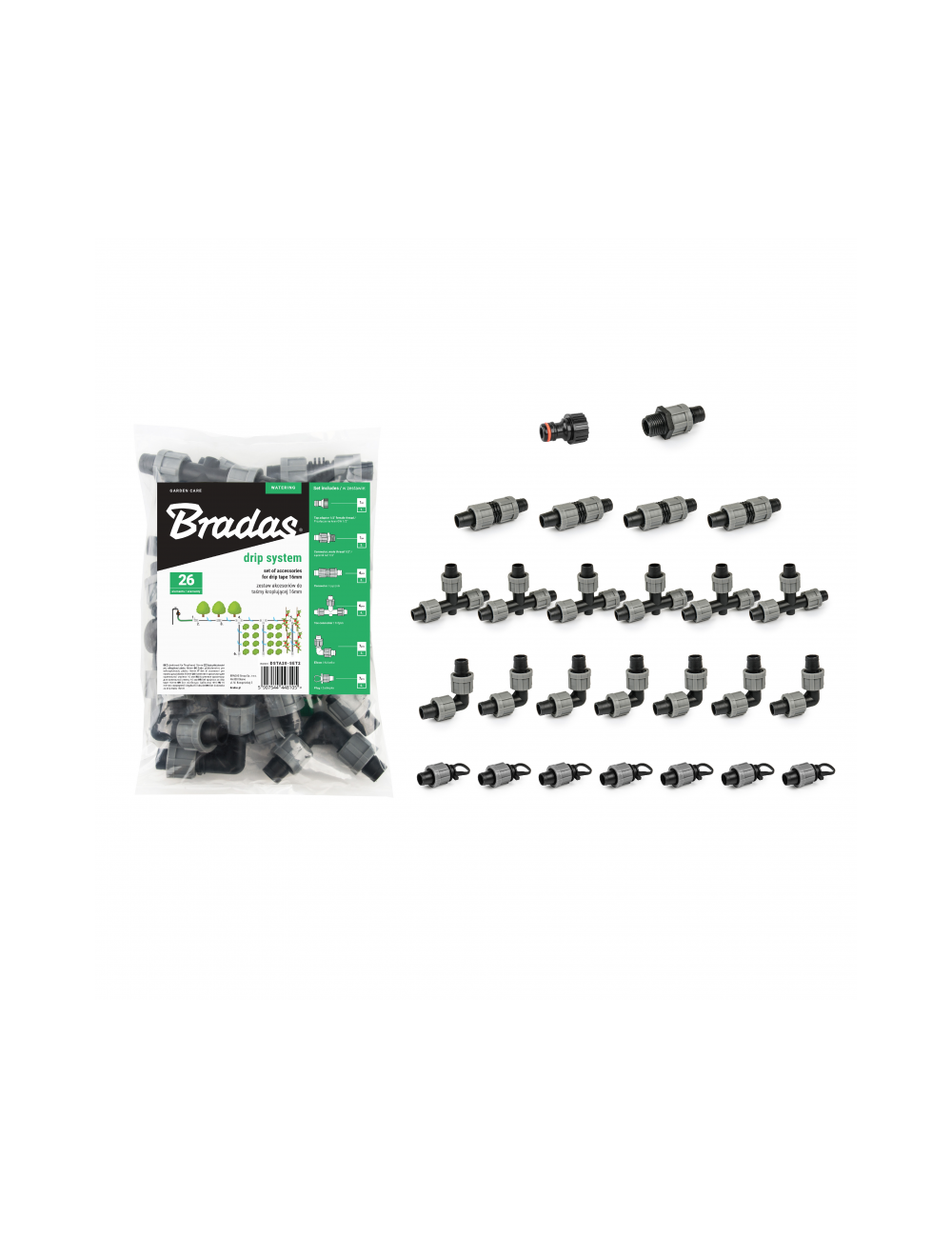 ZESTAW AKCESORIÓW DO TAŚMY KROPLUJĄCEJ 16mm 26szt.