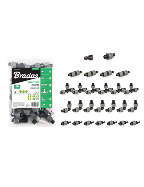 ZESTAW AKCESORIÓW DO TAŚMY KROPLUJĄCEJ 16mm 26szt.