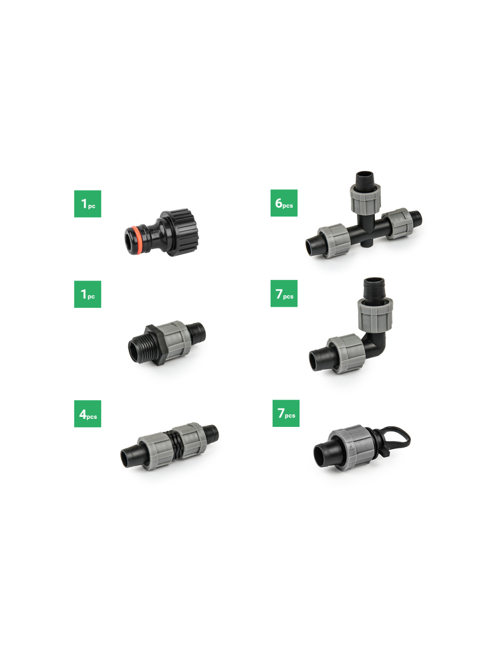 ZESTAW AKCESORIÓW DO TAŚMY KROPLUJĄCEJ 16mm 26szt.