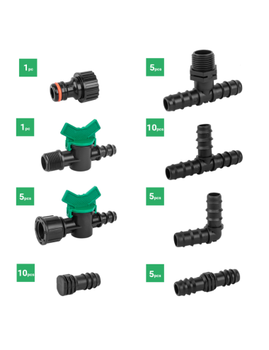ZESTAW AKCESORIÓW DO LINII KROPLUJĄCEJ 16mm 42szt.
