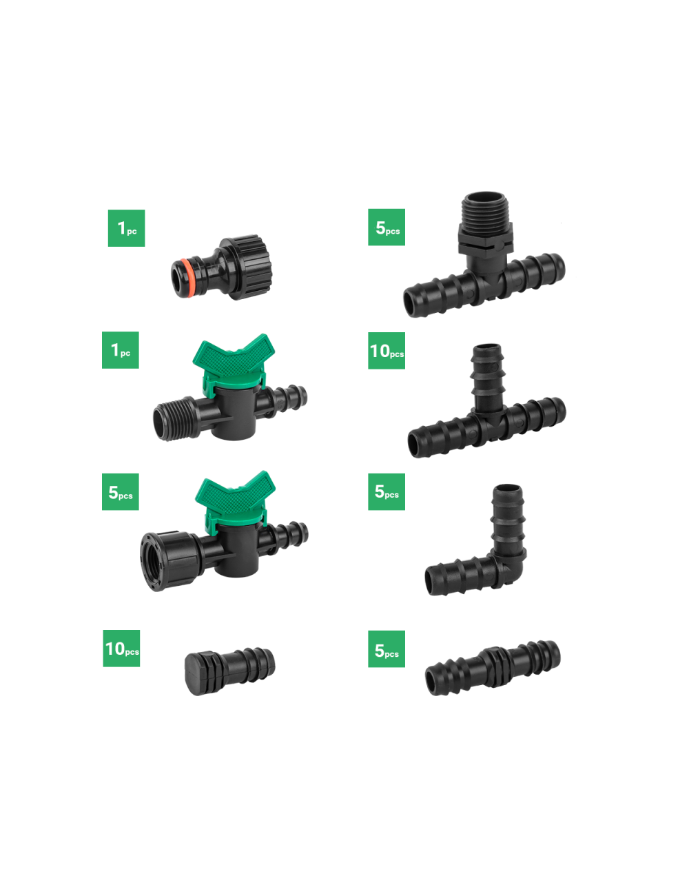 ZESTAW AKCESORIÓW DO LINII KROPLUJĄCEJ 16mm 42szt.