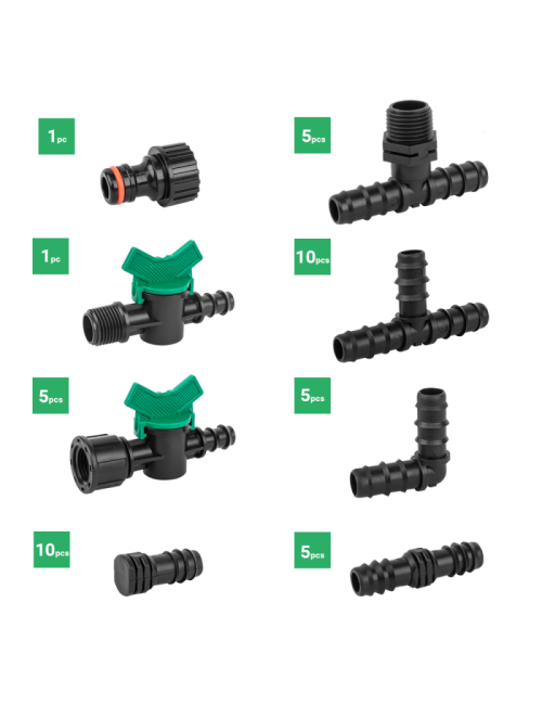 ZESTAW AKCESORIÓW DO LINII KROPLUJĄCEJ 16mm 42szt.