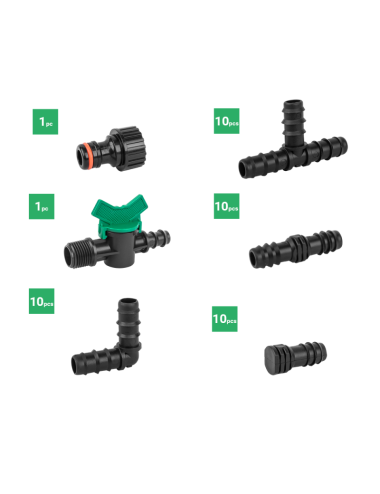 ZESTAW AKCESORIÓW DO LINII KROPLUJĄCEJ 16mm 42szt.