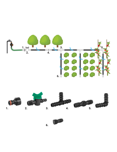 ZESTAW AKCESORIÓW DO LINII KROPLUJĄCEJ 16mm 42szt.