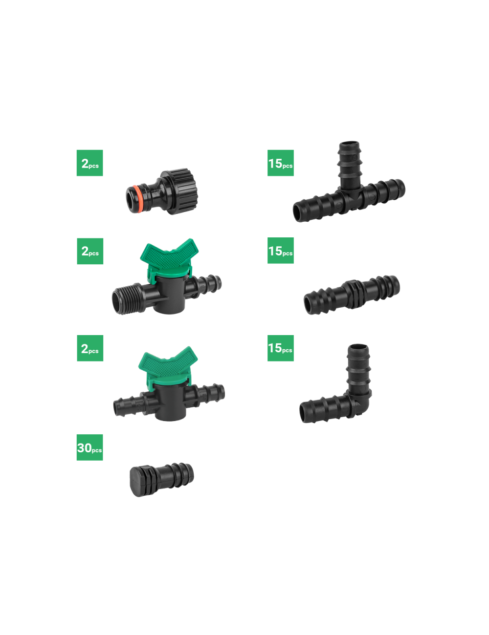 ZESTAW AKCESORIÓW DO LINII KROPLUJĄCEJ 16mm 81szt.