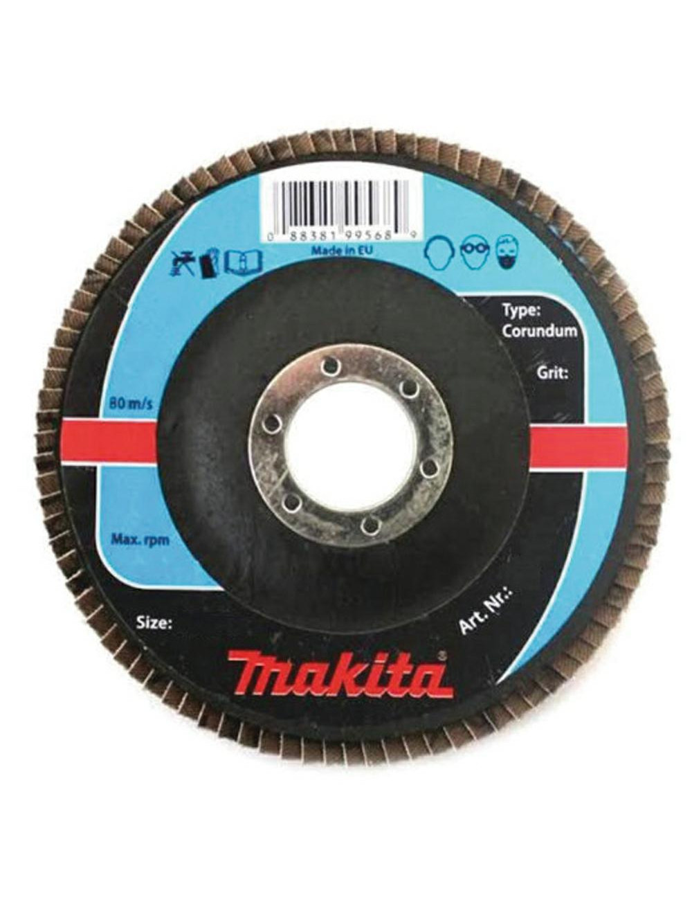 MAKITA ŚCIERNICA LISTKOWA CORUNDUM 125x22,23mm P120 ALUMINIUM, STAL, METAL, DREWNO