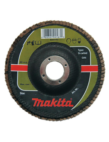 MAKITA ŚCIERNICA LISTKOWA SI CARBID 125x22,23mm P 40 KAMIEŃ, CERAMIKA, TW. SZTUCZNE
