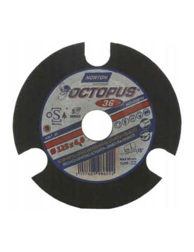 NORTON TARCZA.SZLIF 125mm P36 OCTOPUS