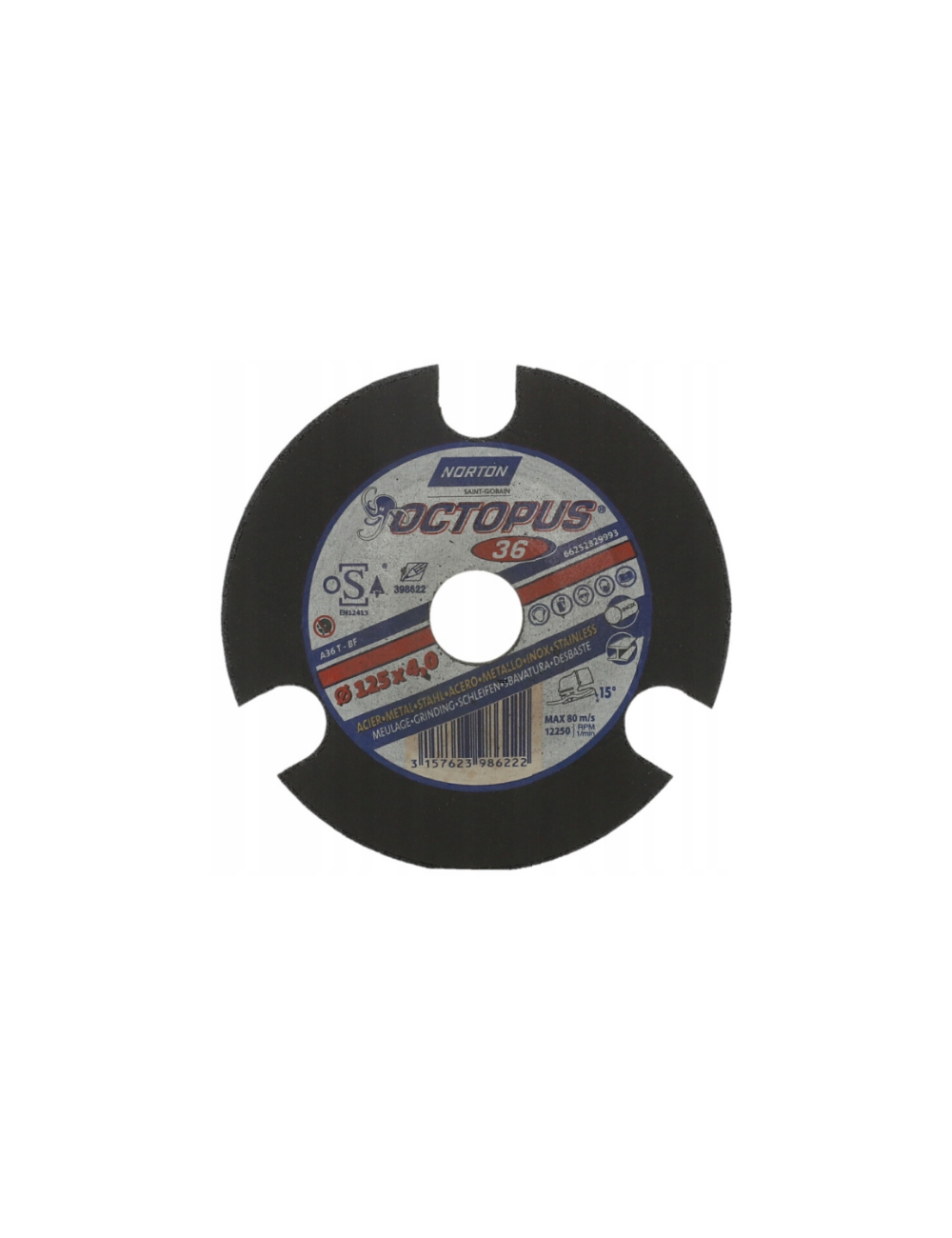 NORTON TARCZA.SZLIF 125mm P36 OCTOPUS