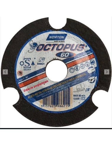 NORTON TARCZA.SZLIF 125mm P60 OCTOPUS