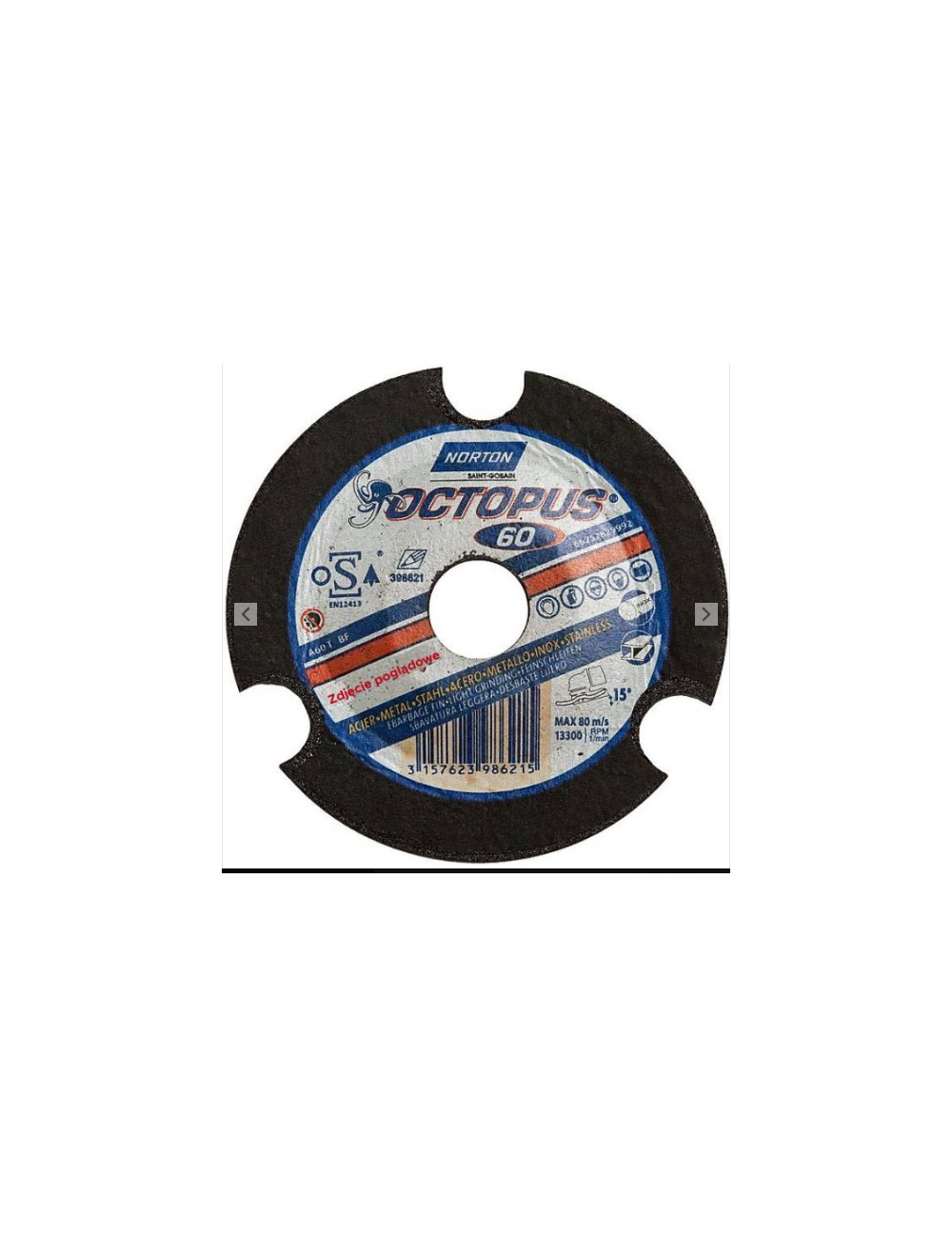 NORTON TARCZA.SZLIF 125mm P60 OCTOPUS