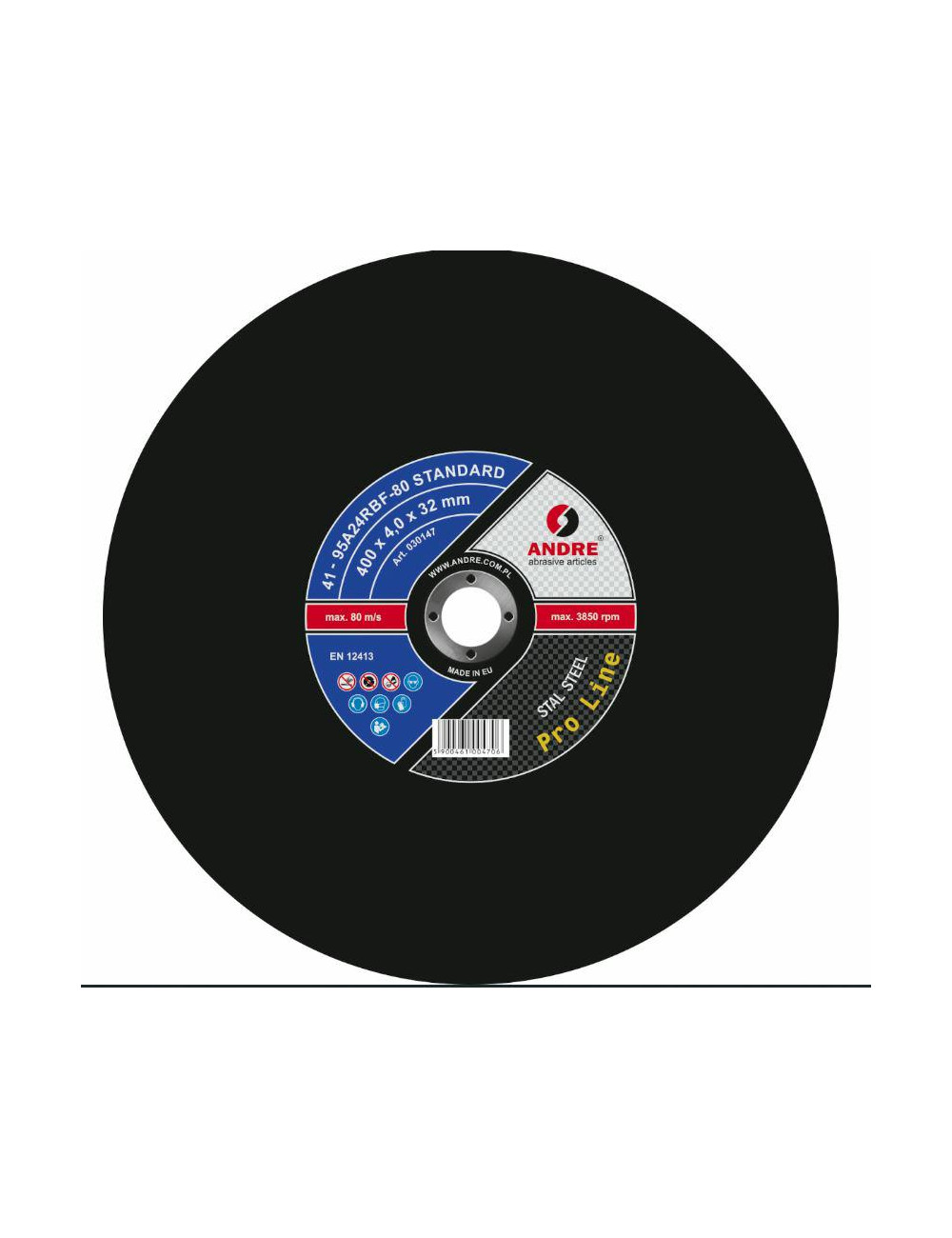 ANDRE TARCZA DO METALU 400 x 4,0mm x 32mm STANDARD PRO LINE 95A24RBF