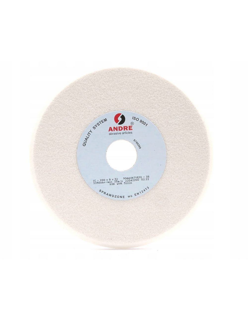 ANDRE ŚCIERNICA PROFILOWANA 200mm x 8mm x 32mm 99A60K7VE01-35 BIAŁA "TYP 1C"