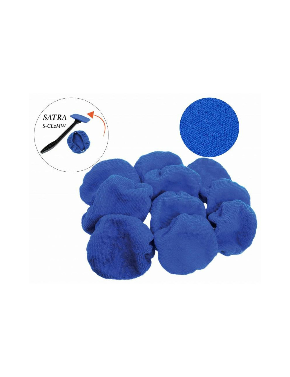 SATRA ŚCIERECZKI Z MIKROFIBRY 10szt. DO SZCZOTKI S-CL2MW