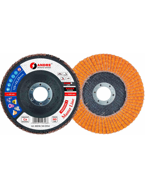 ANDRE ŚCIERNICA LISTKOWA 125mm P 80 CERAMICZNA MASTER LINE WERSJA III