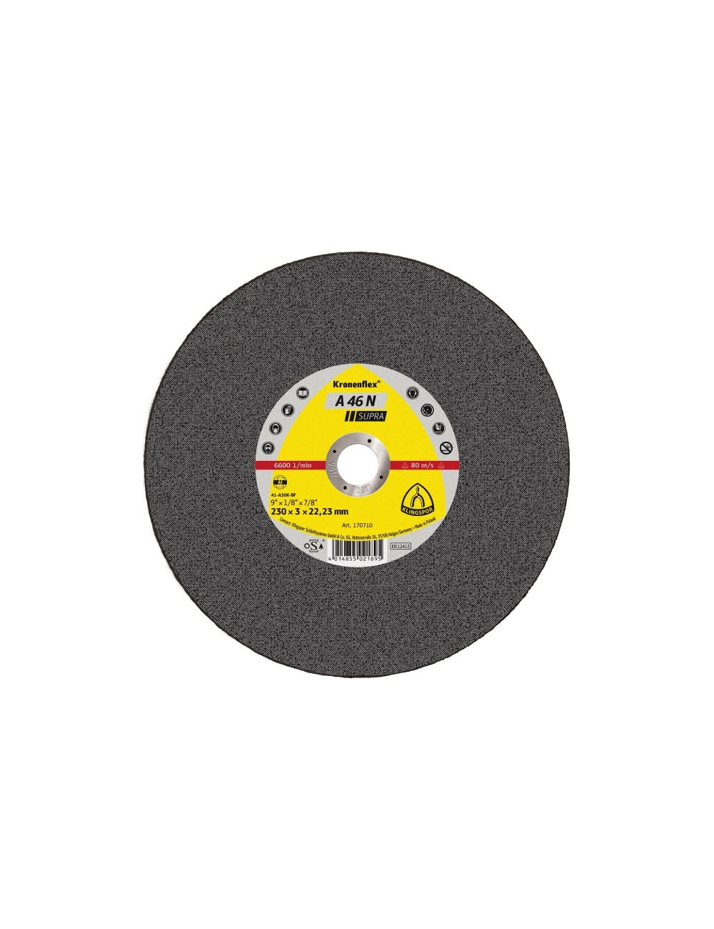 KLINGSPOR TARCZA M.ALUM.230mm x 3,0mm x 22,2mm A46N