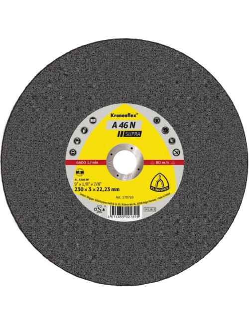 KLINGSPOR TARCZA M.ALUM.230mm x 3,0mm x 22,2mm A46N