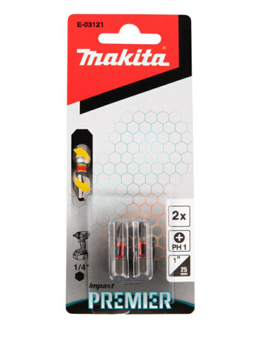 MAKITA KOŃCÓWKA WKRĘTAKOWA PH1-25mm 2szt. IMPACT PREMIER