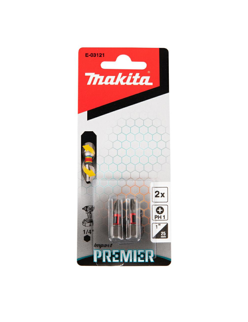 MAKITA KOŃCÓWKA WKRĘTAKOWA PH1-25mm 2szt. IMPACT PREMIER