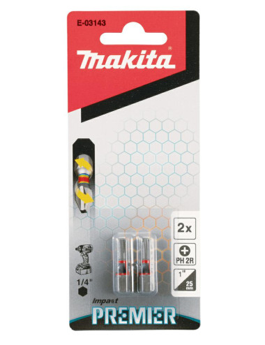 MAKITA KOŃCÓWKA WKRĘTAKOWA PH2-25mm 2szt. IMPACT PREMIER