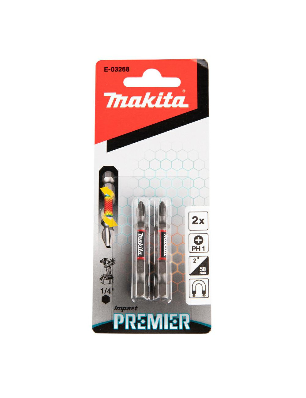 MAKITA KOŃCÓWKA WKRĘTAKOWA PH1-50mm 2szt. IMPACT PREMIER