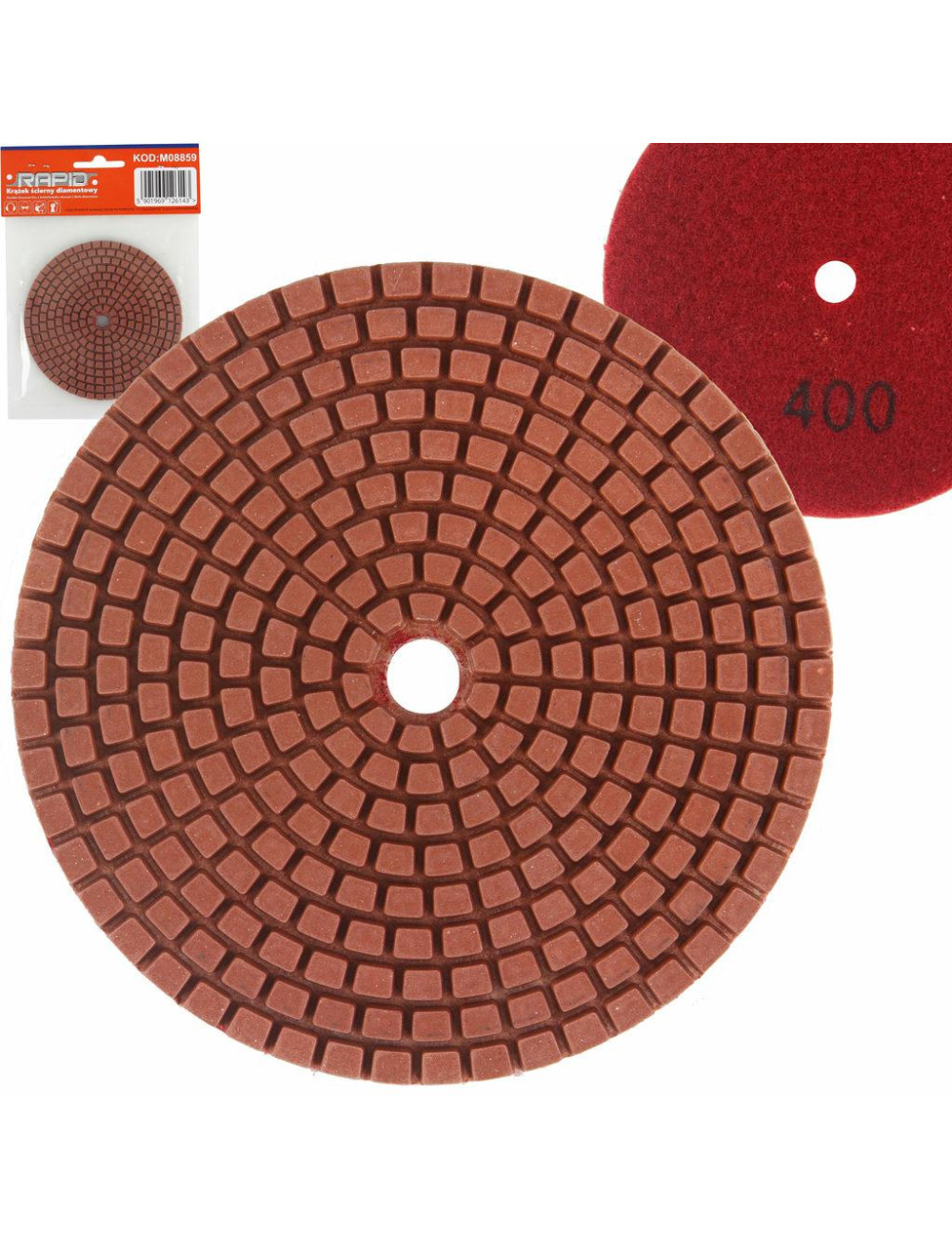 KRĄŻEK ŚCIERNY DIAMENTOWY 100mm P400 MAR-POL