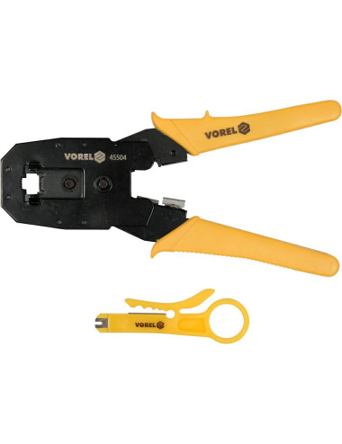 VOREL SZCZYPCE DO ZACISKANIA RJ45 RJ10 RJ11