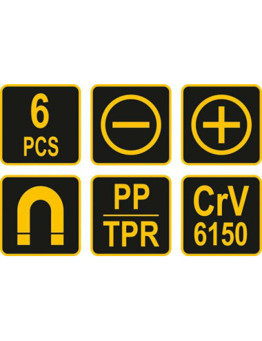 VOREL WKRĘTAKI KOMPLET 6el.