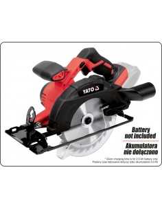 YATO PILARKA TARCZOWA 165mm 18V BEZ AKUMULATORÓW I ŁADOWARKI