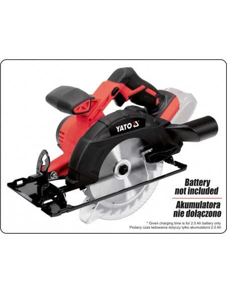 YATO PILARKA TARCZOWA 165mm 18V BEZ AKUMULATORÓW I ŁADOWARKI